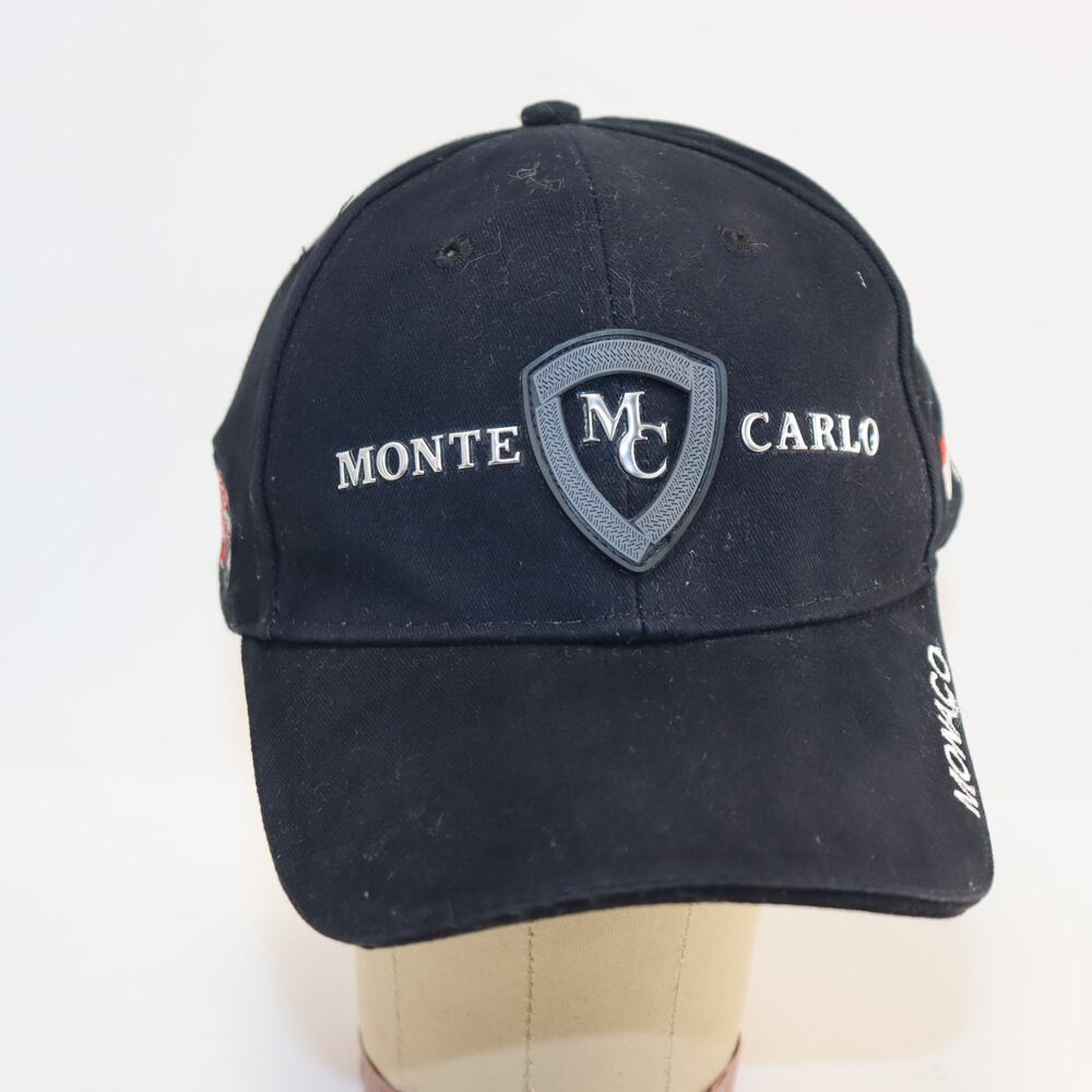 Monte Carlo Monaco Racing Cap‎ Black Embroidered
